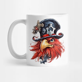 Watercolor Rooster Pirate #1 Mug